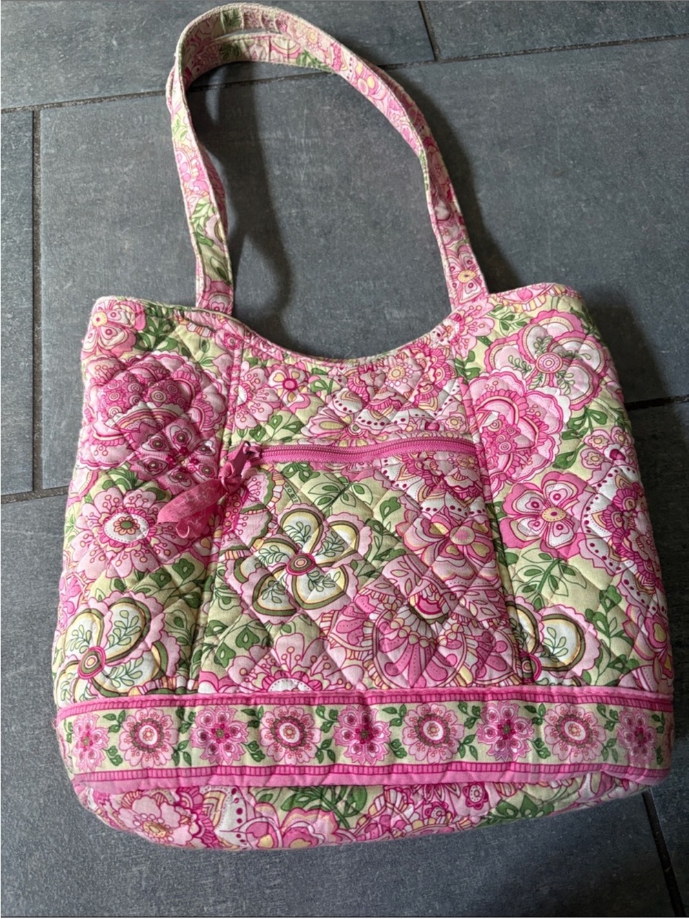 Vera Bradley Petal Pink Quilted Floral Tote
